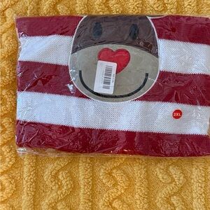 Striped Red and White Dog Sweater